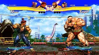 Akuma & Heihachi vs Zangief & Chun-Li (Hardest AI) - Street Fighter X Tekken.