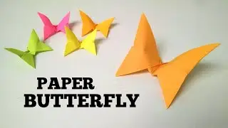 Easy Origami Butterfly In only 2 Minutes|How to make Origami paper butterflies||easy craft|DIY craft