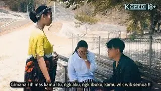 1BU and her CHILDREN kuh4mili all !!! Funny Javanese short film