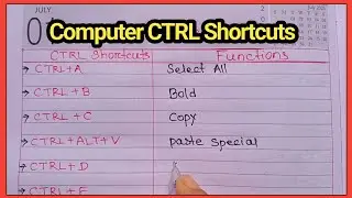 Computer CTRL Shortcuts//Control Shortcuts #computer #computershortcutkeys