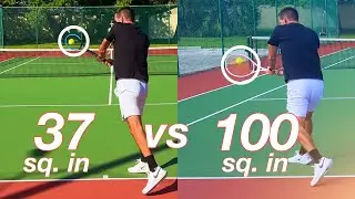 37 sq. inch VS 100 sq. inch Tennis Racket Play Test