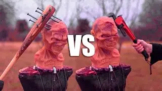 SPIKED BAT VS MODIFIED PIPE WRENCH! ZOMBIE WEAPONS SHOWDOWN! Zombie Go Boom! LEWZ!