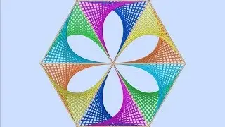 Six Petals Straight Line Curves