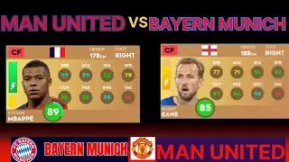 MAN UNITED vs BAYERN MUNICH TEAM COMPER LIST'