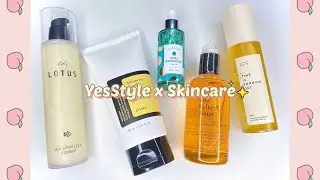 yesstyle morning skincare products 💛 unboxing asmr + calming lofi