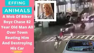 Outrage after a mob of biker boyz chase down & brutally attack a pasty 82 year old man.
