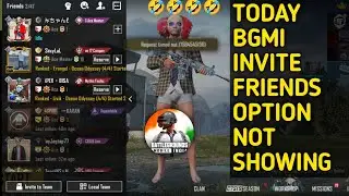 today Bgmi friends invite option not showing ll bgmi friends invite option l Bgmi request Timed out