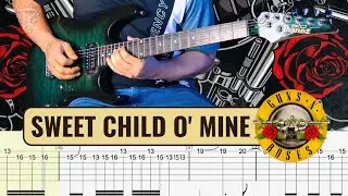 Guns N' Roses - Sweet Child O' Mine - Guitar Solo Lesson With Guitar Tab | Tutorial | Cover