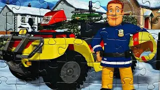 Пожарный Сэм всегда поможет - собираем пазлы для детей - пожарный сэм / fireman sam