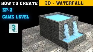 3D Waterfalls Animation | Making 3D max particles | 3D pool water surface | Noise modifier 3D max