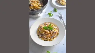 #shorts Cheesy Mushroom Spaghetti - Quick & Easy -@palatesdesire