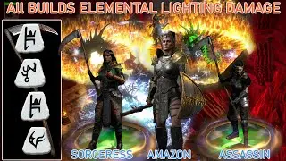 Diablo 2 Resurrected - All Builds Elemental Lightning Damage Challenge Uber Tristram