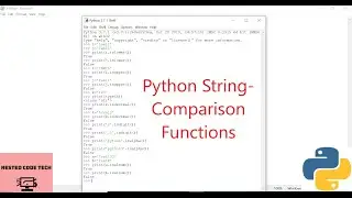 Python String- Comparison Functions Example