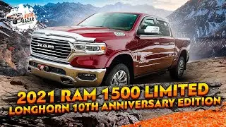 2021 RAM 1500 Limited Longhorn 10th Anniversary Edition: WARN Winch, Retrax Tonneau Cover, Horn