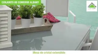 Conjunto comedor alu ext albany+sillas