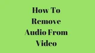 How To Remove Audio From Video Using Vlc Media Player