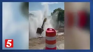 Crews working to fix 24-inch water main that was damaged along Nolensville Road