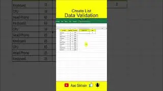 Create list with Data Validation