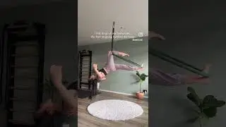 A FUN MINI DROP on Aerial Hoop, with an INSANE back bend move #aerialdance