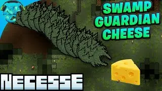 Necesse - Cheesing the Swamp Guardian, Testing OP Weapons and the Magic of TELEPORTATION!!