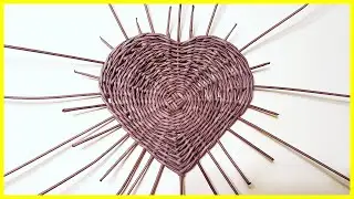 ❤️Плетем дно-СЕРДЦЕ из бумажной лозы! Запись трансляции!