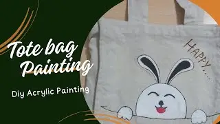 Tote bag painting/ acrylic painting