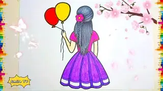 QIZ ŞƏKLİ ÇƏKMƏK / HOW TO DRAW GIRL / КАК НАРИСОВАТЬ ДЕВУШКУ @Smile TV