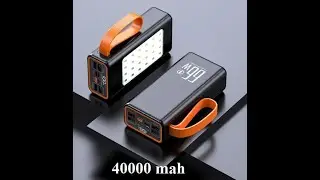 Повербанк Power Bank з ємністю 40000 mAh black  66W/PD20W + LED