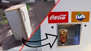 Как сделать автомат с газировкой Coca-Cola из старого холодильника и тонометра