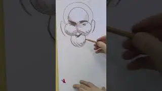 Простая схема объемного лица в рисунке
