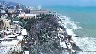 Мощный снегопад накрыл Сочи!