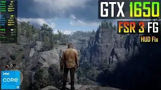 Red Dead Redemption 2 on GTX 1650 - HUD Fix - FSR 3 Frame Gen MOD