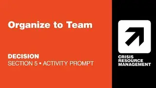 CRMx | 5.3.2 Organize to Team (Activity Prompt) | Section 5: Decision