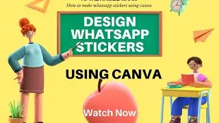 How to make WhatsApp stickers in canva|sticker|Tutorial