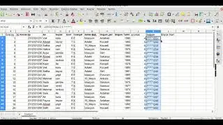 Libre Office Calc (Hesap Tablosu) - Uzunluk ve Değiştir Formülleri