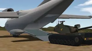 SimplePlanes - Loading tank on a cargo jet & STOL capability demonstration