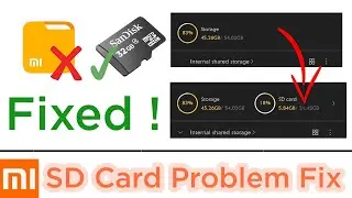 Fix SD Card Problem in MI phones and android | Fixed Corrupted SD card without PC | 