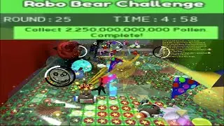 (World Record) Completing in 2 Seconds Round 25 in Robo Bear Challenge! | Bee Swarm Simulator