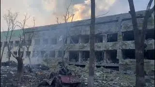 Попадание в больницу в Мариуполе.