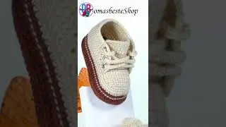 Babyschuhe, пинетки "кремовые", крючком #Shorts #Knitting