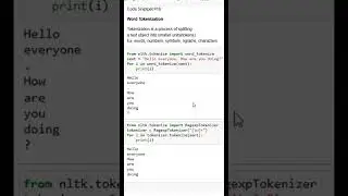 Word Tokenization 