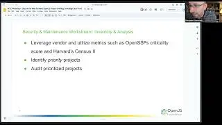 Roadmap planning for a JavaScript security framework
