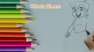 Chhota Bheem | How to draw chhota bheem cartoon for beginners