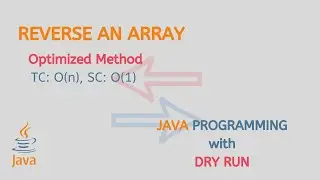 Reverse an Array (Optimized)  Java