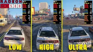 GTA 5 - RX 580 4GB - i7 4770 - All Settings Test - 1080p