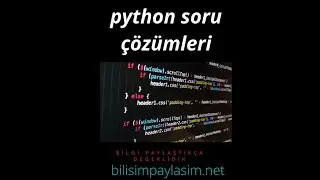 python soru çözümleri
