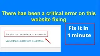 how to fix there has been a critical error on your wordpress website problem 