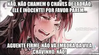Garota de anime triste pelo Chaves