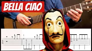 Bella Ciao - La Casa De Papel - Money Heist - Guitar Cover Tutorial with Tabs