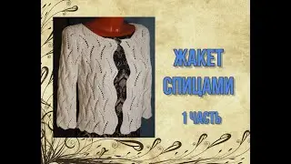 Жакет спицами. 1 часть.